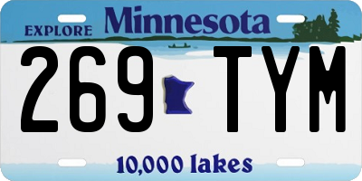 MN license plate 269TYM