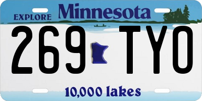 MN license plate 269TYO