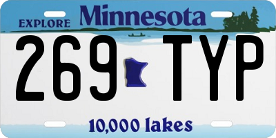MN license plate 269TYP