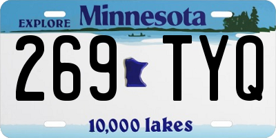MN license plate 269TYQ