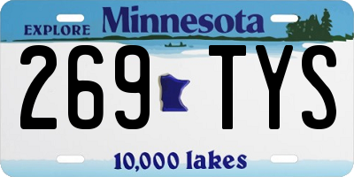 MN license plate 269TYS