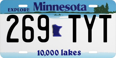 MN license plate 269TYT