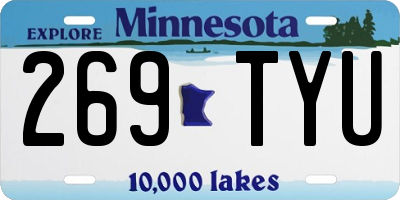 MN license plate 269TYU