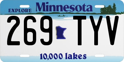 MN license plate 269TYV