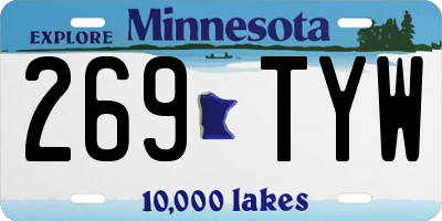 MN license plate 269TYW