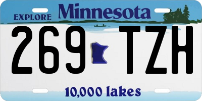 MN license plate 269TZH