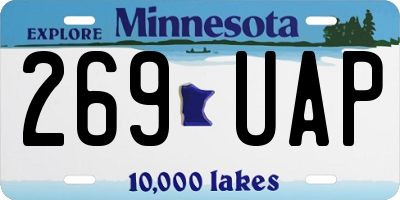MN license plate 269UAP