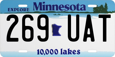 MN license plate 269UAT