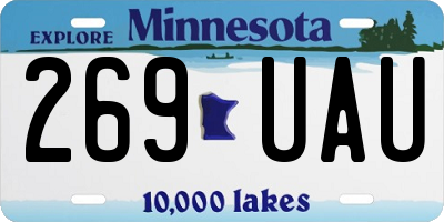MN license plate 269UAU