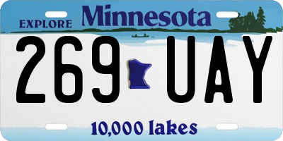 MN license plate 269UAY