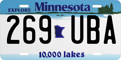 MN license plate 269UBA