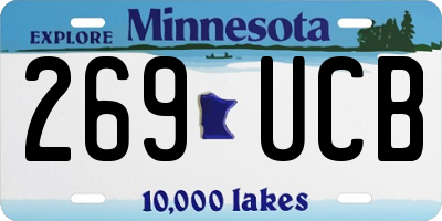 MN license plate 269UCB