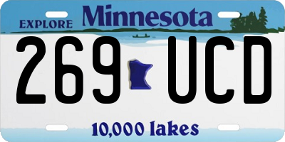MN license plate 269UCD