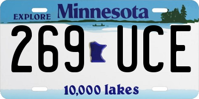 MN license plate 269UCE