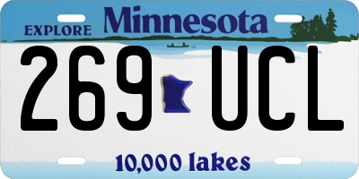 MN license plate 269UCL