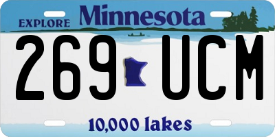 MN license plate 269UCM