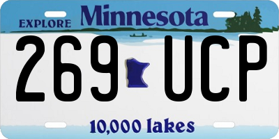 MN license plate 269UCP