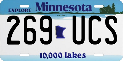 MN license plate 269UCS