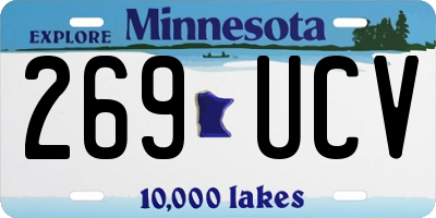 MN license plate 269UCV