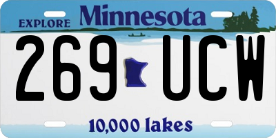 MN license plate 269UCW