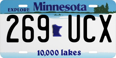 MN license plate 269UCX