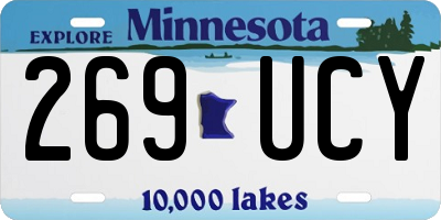MN license plate 269UCY