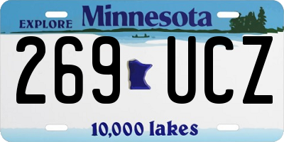 MN license plate 269UCZ