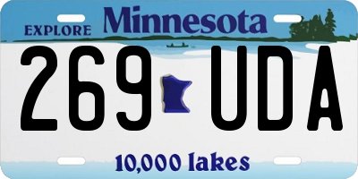 MN license plate 269UDA