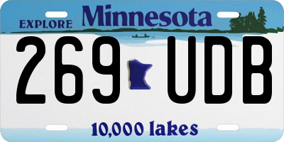 MN license plate 269UDB