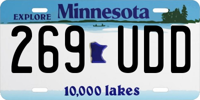 MN license plate 269UDD