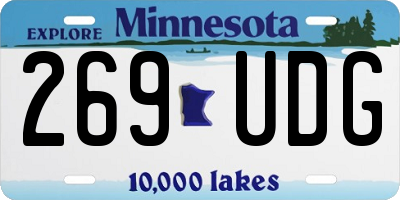 MN license plate 269UDG