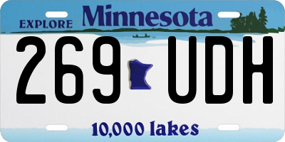 MN license plate 269UDH