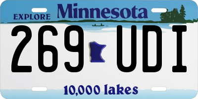 MN license plate 269UDI
