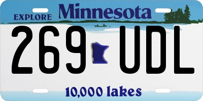 MN license plate 269UDL