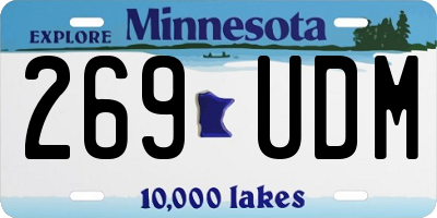 MN license plate 269UDM