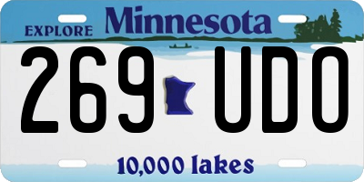 MN license plate 269UDO