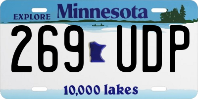 MN license plate 269UDP