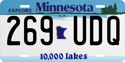 MN license plate 269UDQ