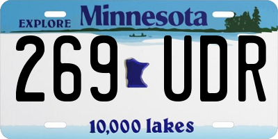 MN license plate 269UDR