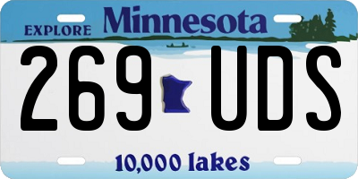 MN license plate 269UDS