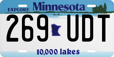 MN license plate 269UDT