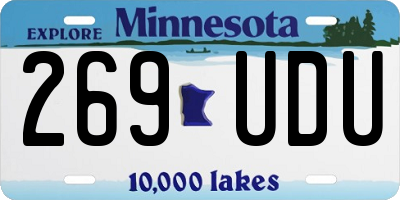 MN license plate 269UDU