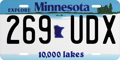 MN license plate 269UDX