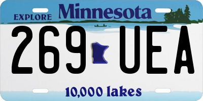 MN license plate 269UEA