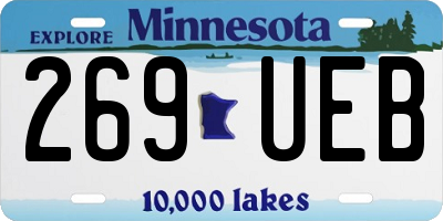 MN license plate 269UEB