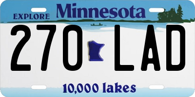 MN license plate 270LAD