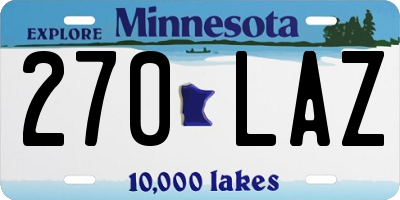 MN license plate 270LAZ