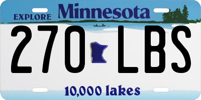 MN license plate 270LBS