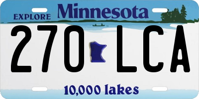 MN license plate 270LCA