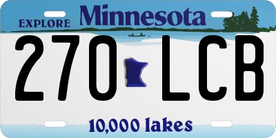 MN license plate 270LCB